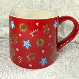 Target WONDERSHOPS Christmas Mug - Gingerbread Men, Candy Canes, Snowflakes, 14